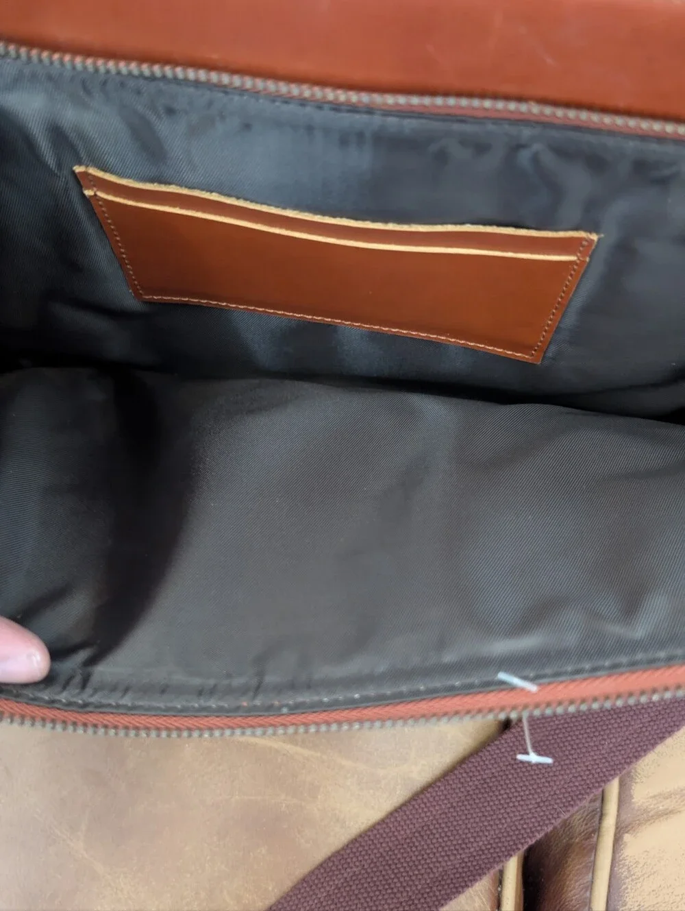 Men's Leather Briefcase Bag in Brown